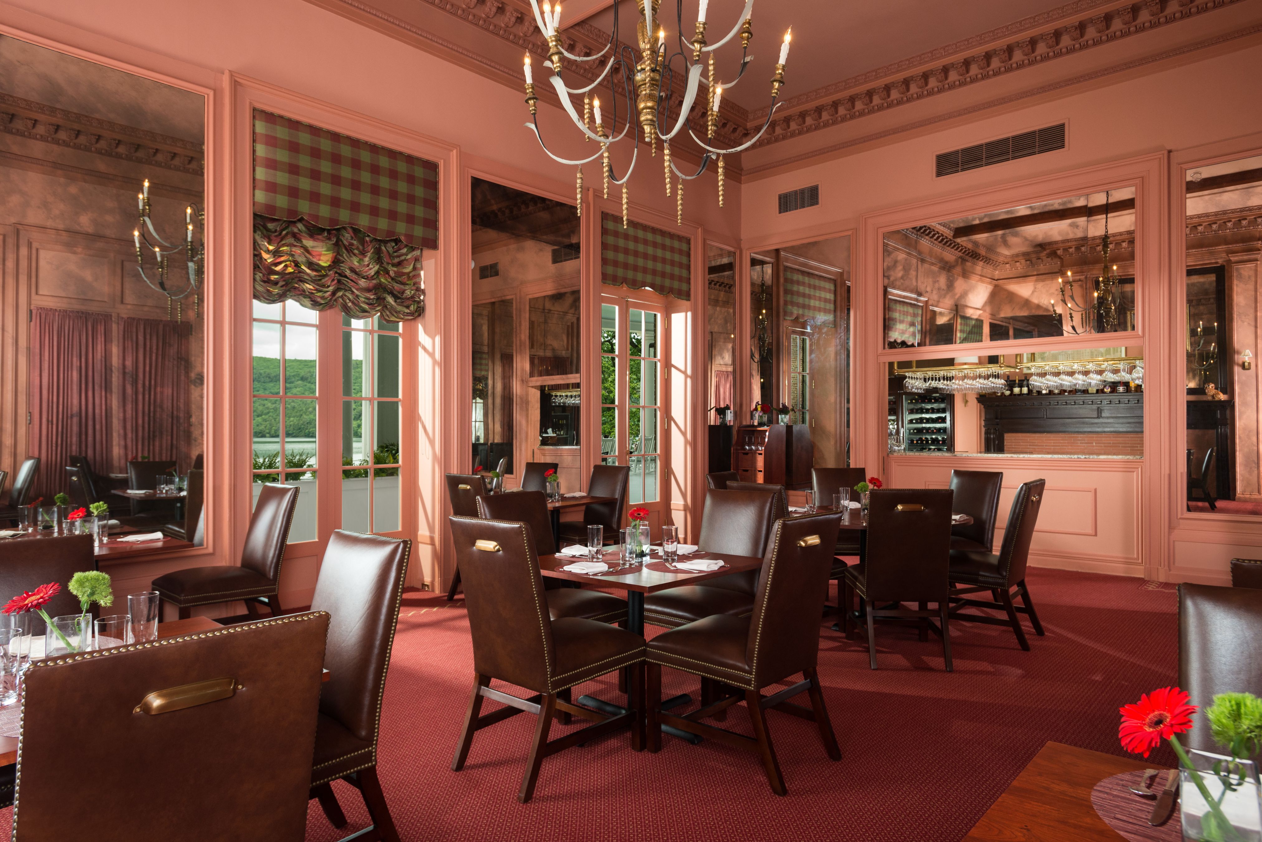 Image of 1909 Restaurant Dining Area The Otesaga Hotel and Cooper Inn Cooperstown New York